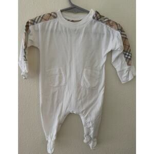 Burberry Claude Mini Check Panel Romper size 3 months